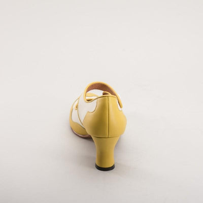 Lillian Retro Shoes in Yellow by Royal Vintage Shoes