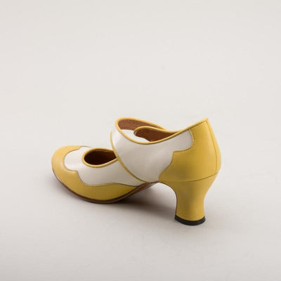 Lillian Retro Shoes in Yellow by Royal Vintage Shoes