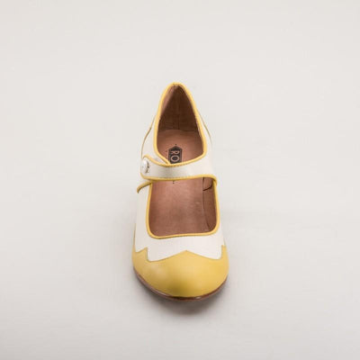 Lillian Retro Shoes in Yellow by Royal Vintage Shoes