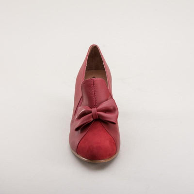 Maria Retro Bow Pumps in Red by Royal Vintage Shoes