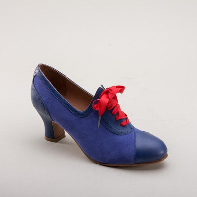 Poppy Retro Oxfords in Blue by Royal Vintage Shoes