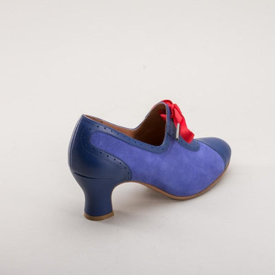 Poppy Retro Oxfords in Blue by Royal Vintage Shoes