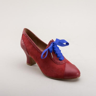 Poppy Retro Oxfords in Red by Royal Vintage Shoes