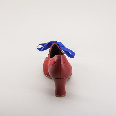 Poppy Retro Oxfords in Red by Royal Vintage Shoes