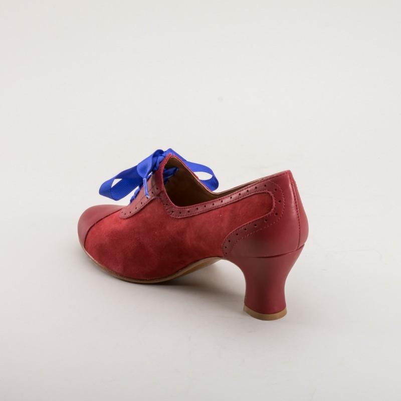 Poppy Retro Oxfords in Red by Royal Vintage Shoes