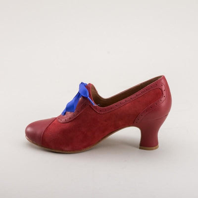 Poppy Retro Oxfords in Red by Royal Vintage Shoes