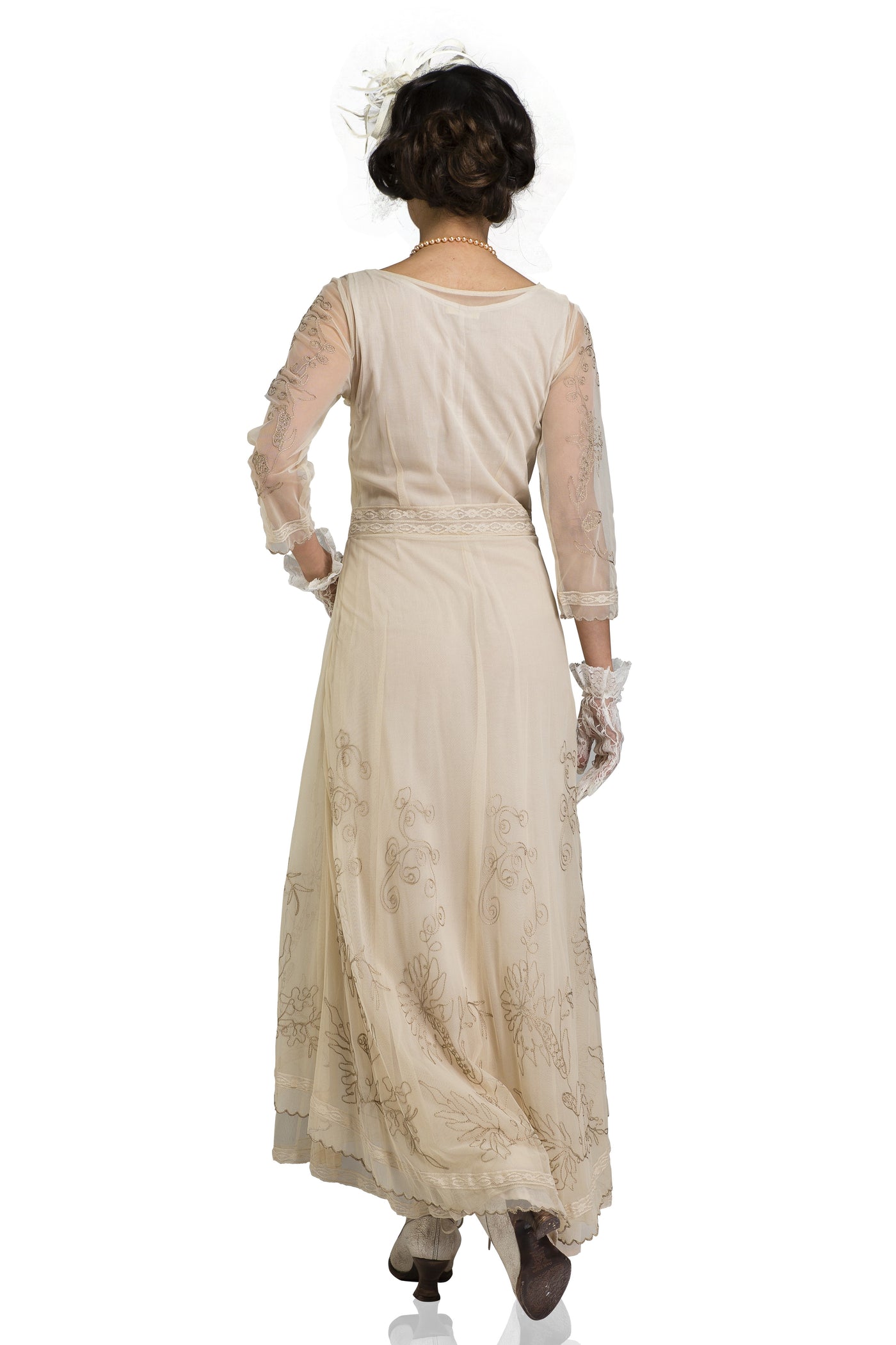 Downton Abbey Tea Party Gown 40163 in Pearl by Nataya