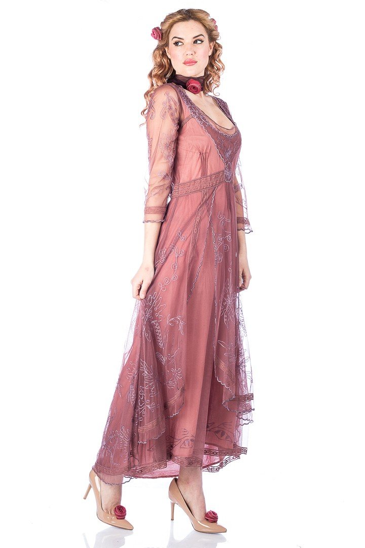 Downton Abbey Tea Party Gown in Mauve by Nataya – WardrobeShop