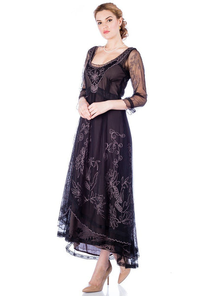 Victorian Dress in Black/Coco