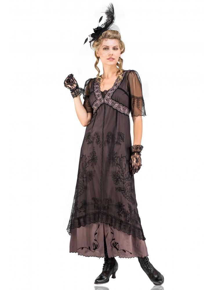New Vintage Titanic Tea Party Dress in Black-Coco by Nataya