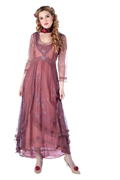 Downton Abbey Tea Party Gown 40163 in Mauve by Nataya