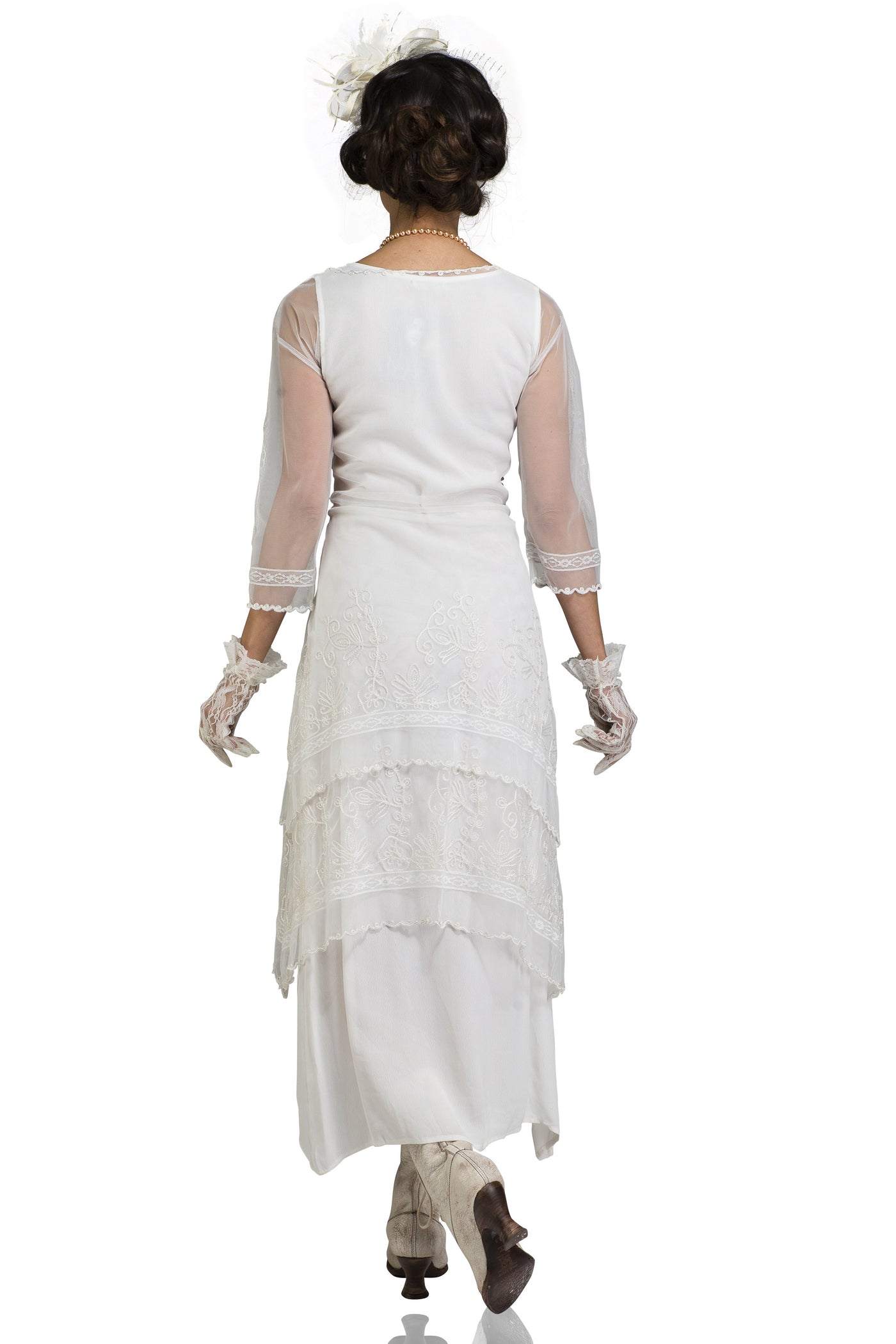 5901 Vintage Titanic Tea Party Dress in Ivory by Nataya
