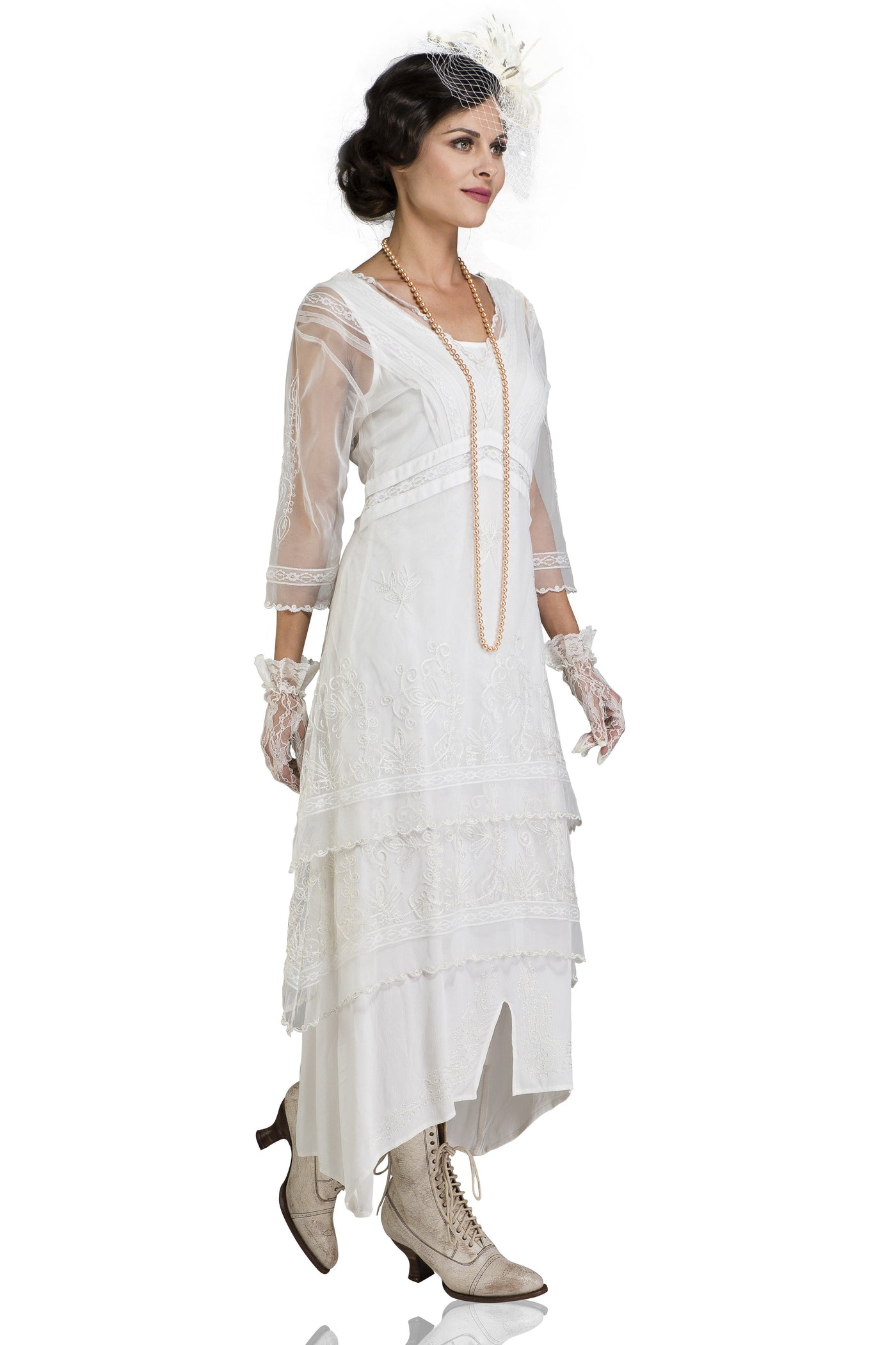 AL-5901 Vintage Titanic Dress in Ivory