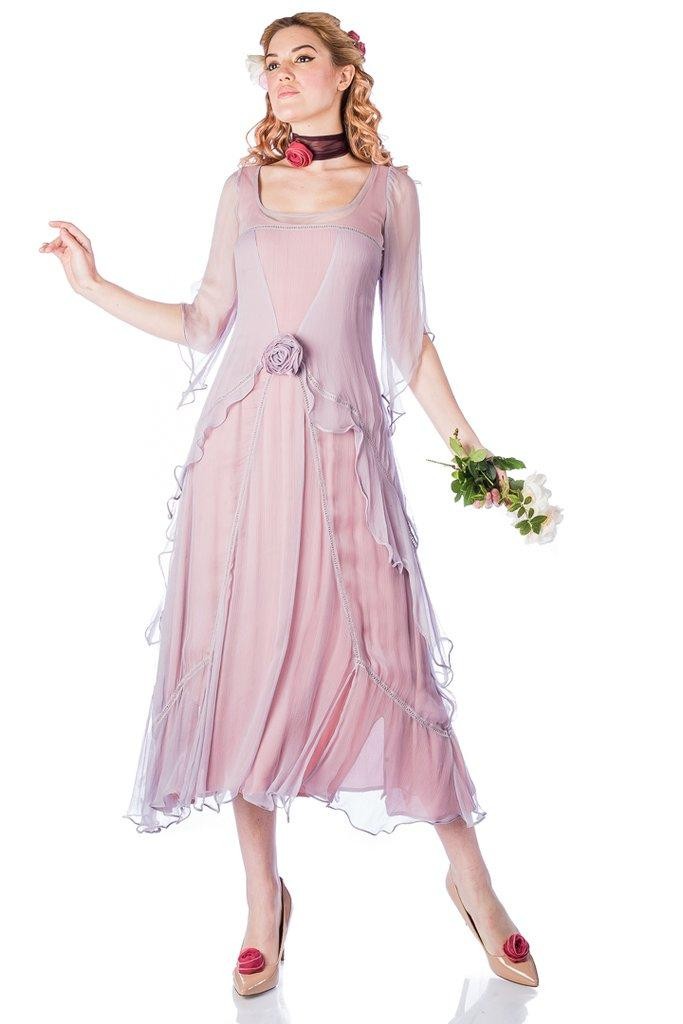 10709 Great Gatsby Party Dress in Mauve by Nataya
