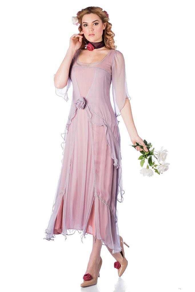 10709 Great Gatsby Party Dress in Mauve by Nataya