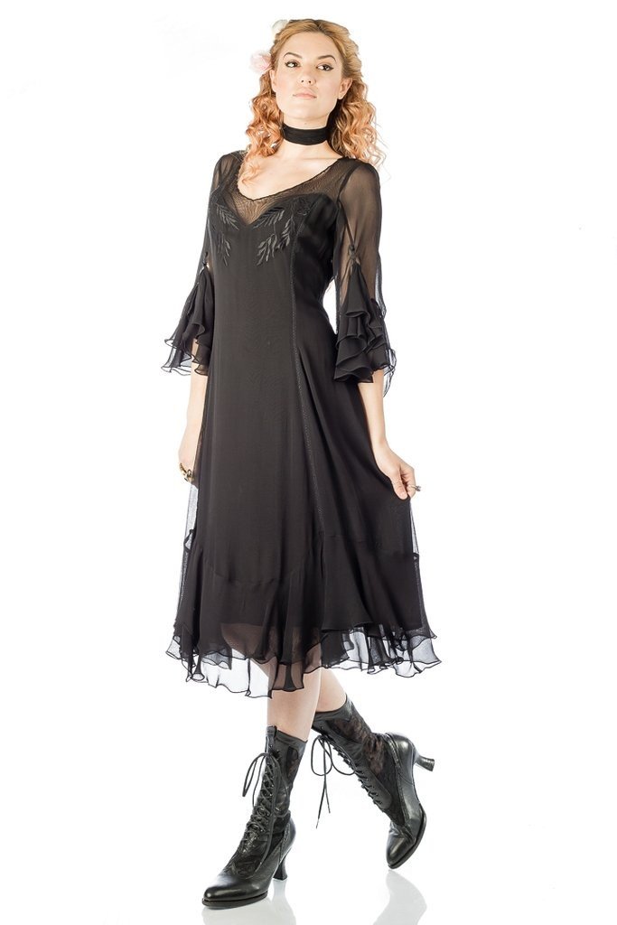 Vintage Inspired Black Dress by Nataya