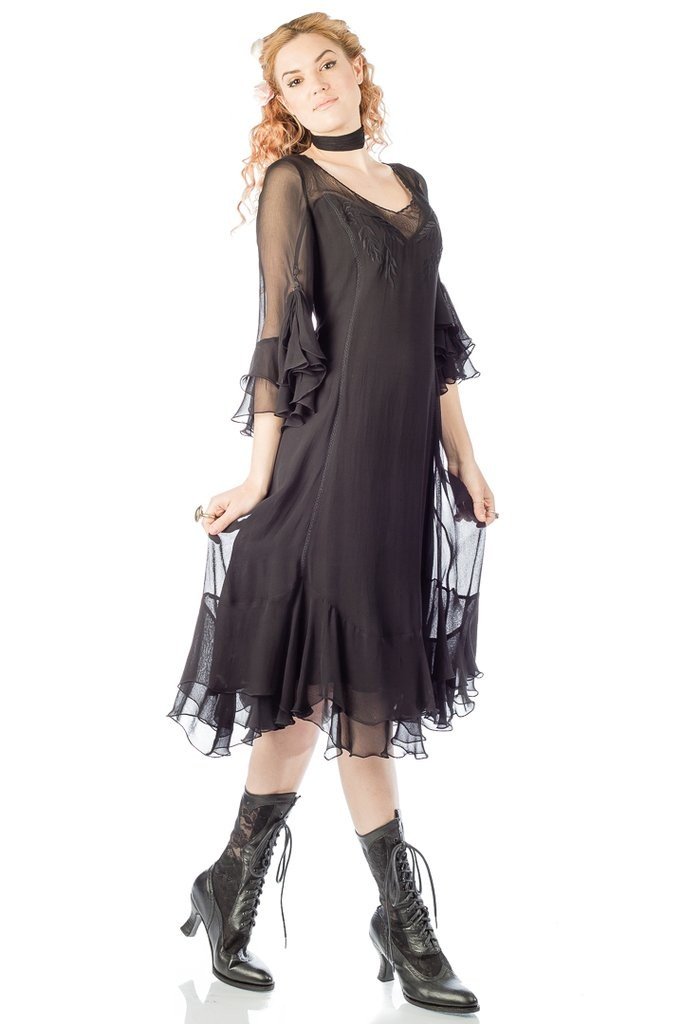 Vintage Inspired Black Dress by Nataya