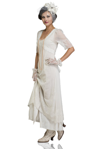 New Vintage Titanic Tea Party Dress in Ivory by Nataya