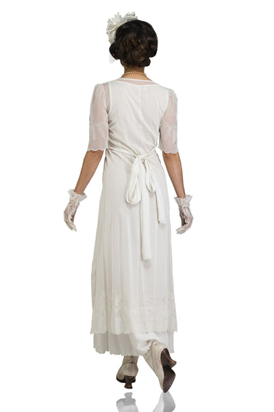 New Vintage Titanic Tea Party Dress in Ivory by Nataya