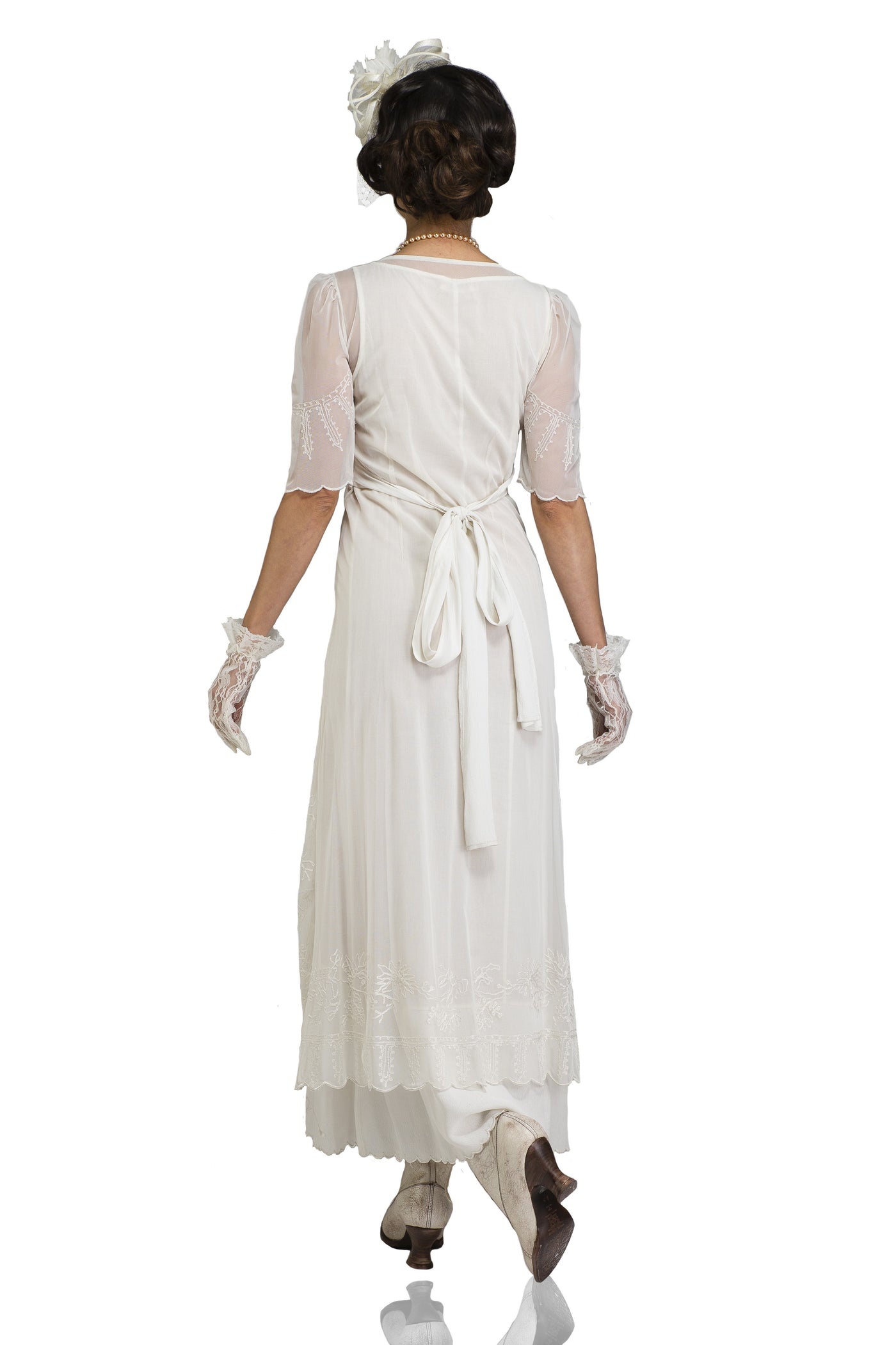 40007 New Vintage Titanic Tea Party Dress in Ivory by Nataya