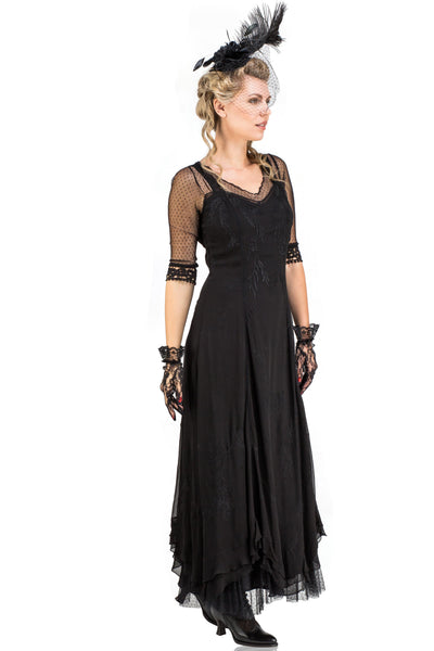 Celine Vintage Style Wedding Gown in Black by Nataya