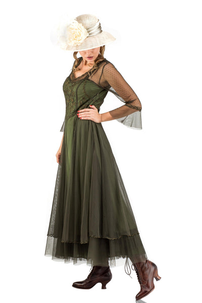 Vivian CL-075 Vintage Style Wedding Gown in Emerald by Nataya