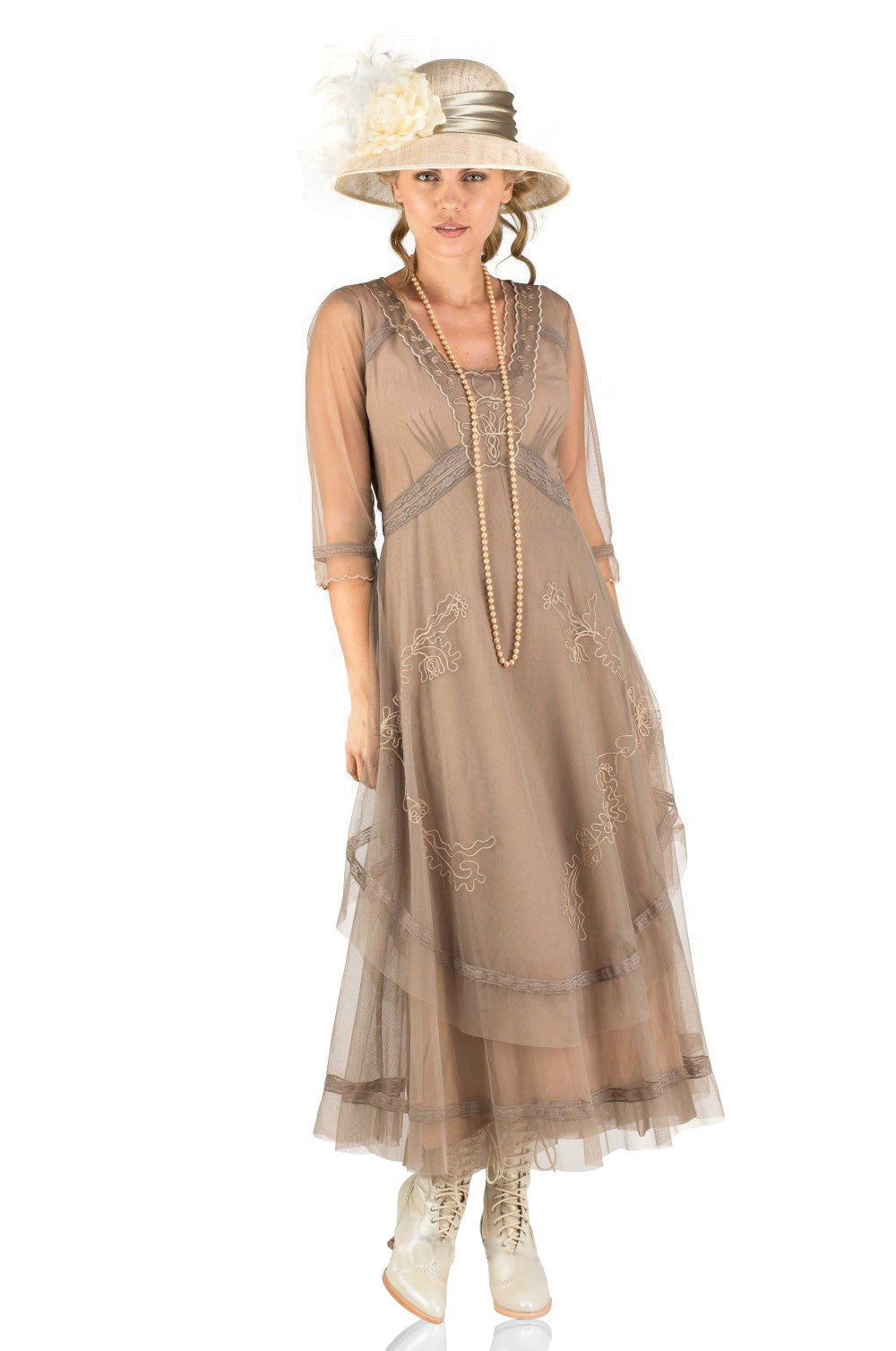 Mary Darling CL-163 Dress in Sand by Nataya – WardrobeShop