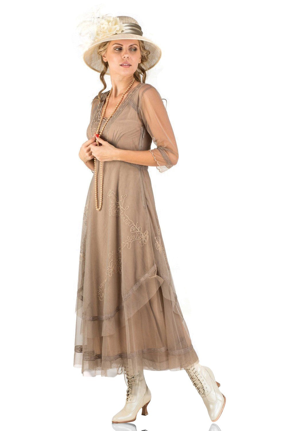 Mary Darling CL-163 Dress in Sand by Nataya