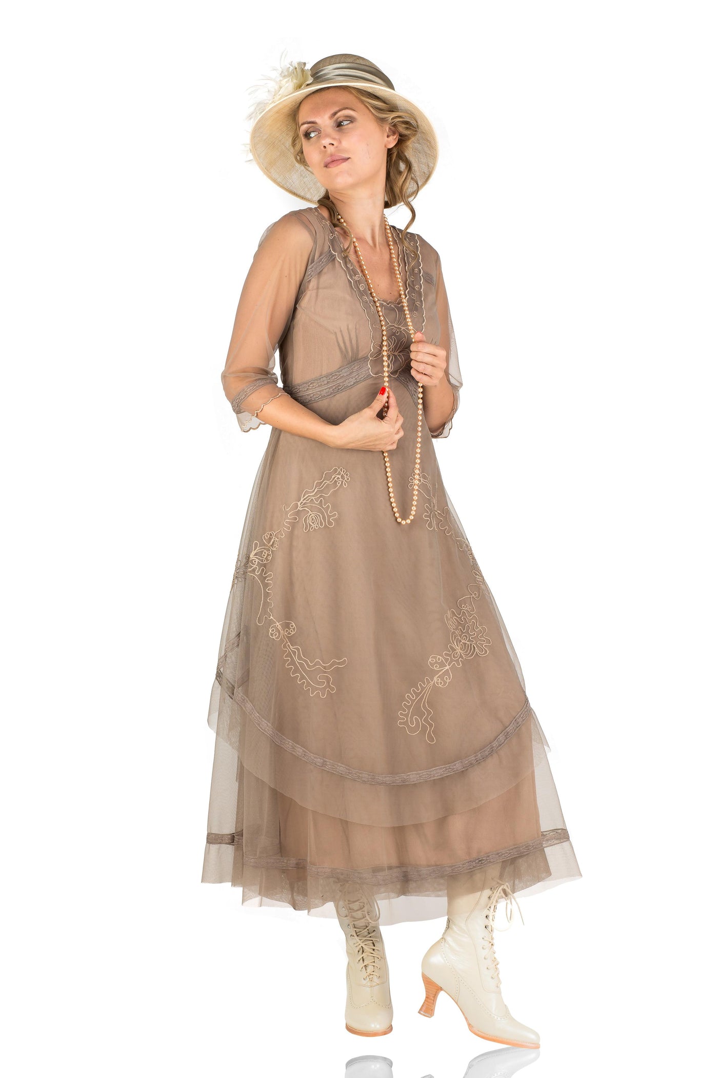 Mary Darling CL-163 Dress in Sand by Nataya