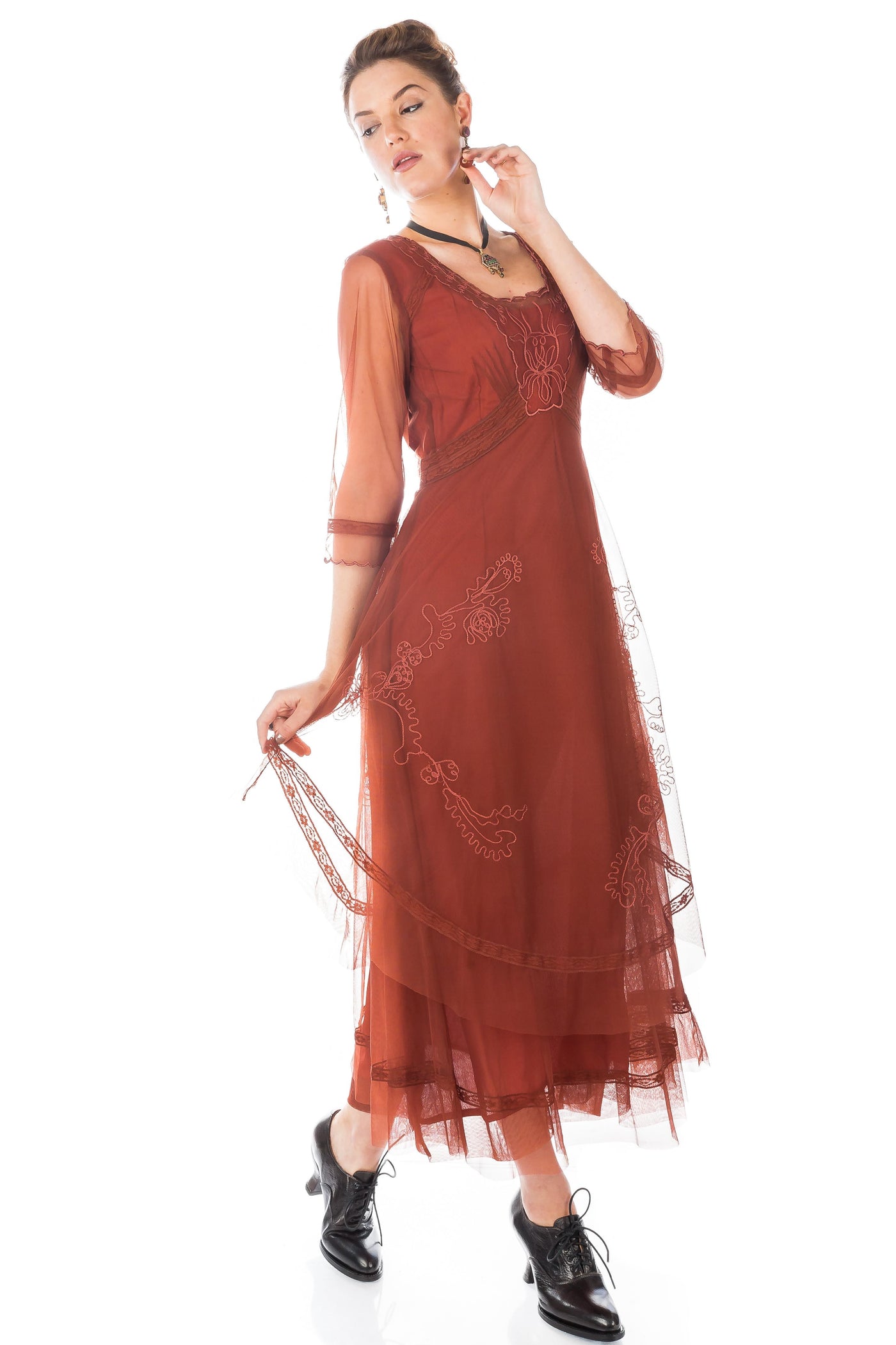 Mary Darling CL-163 Dress in Paprika by Nataya