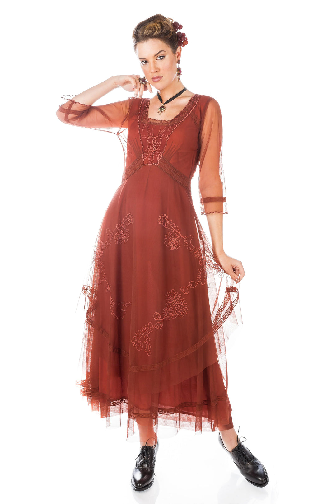 Mary Darling CL-163 Dress in Paprika by Nataya – WardrobeShop