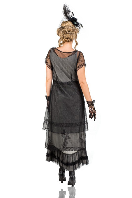 Arrianna CL-169 Vintage Style Party Dress in Black by Nataya