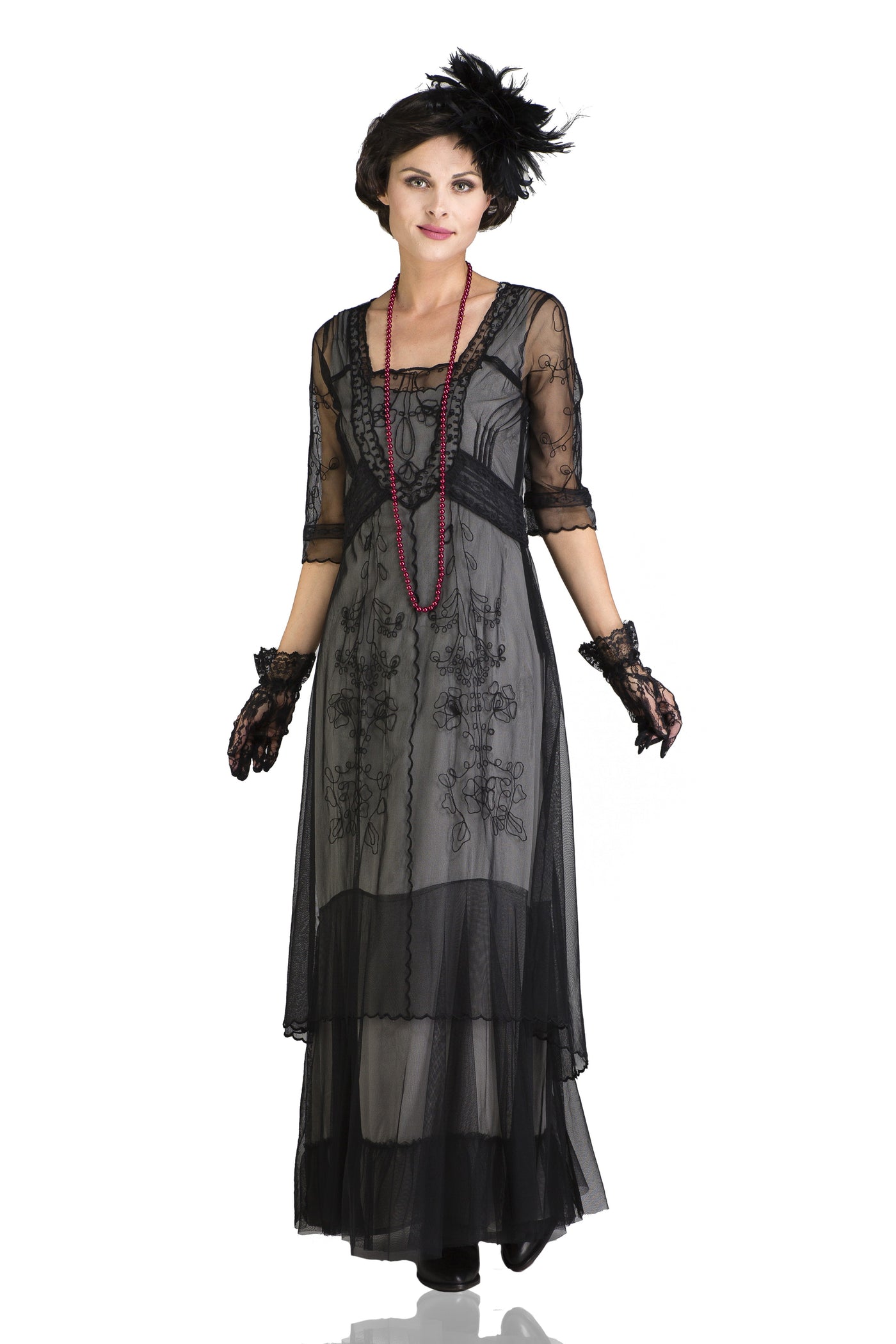 Victoria CL-201 Vintage Style Party Gown in Black by Nataya
