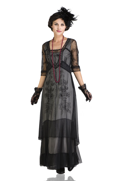 Victoria CL-201 Vintage Style Party Gown in Black by Nataya