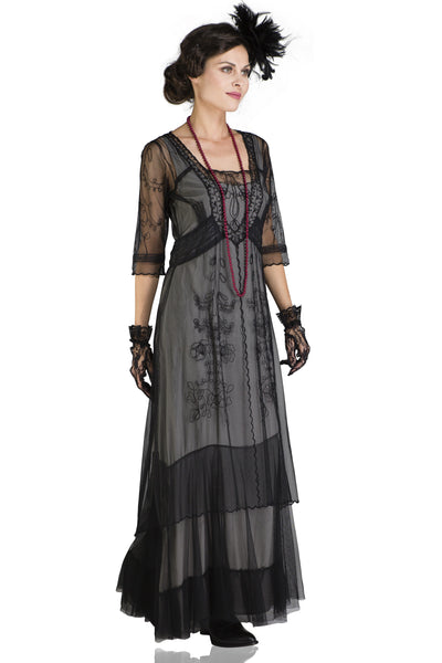 Victoria CL-201 Vintage Style Party Gown in Black by Nataya