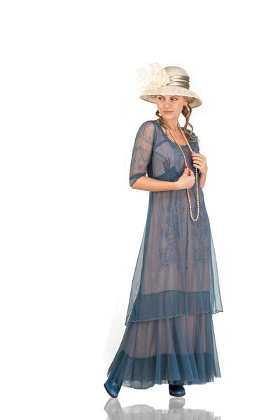 Victoria CL-201 Vintage Style Party Gown in Azure by Nataya