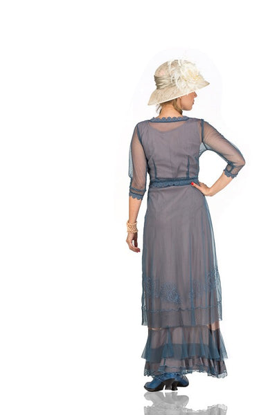 Victoria CL-201 Vintage Style Party Gown in Azure by Nataya