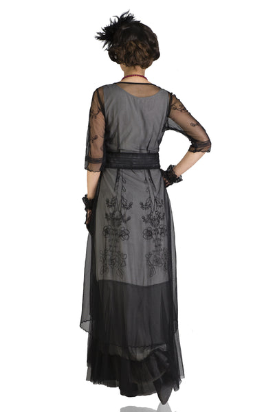Victoria Vintage Style Party Gown in Black by Nataya