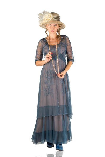 Victoria CL-201 Vintage Style Party Gown in Azure by Nataya