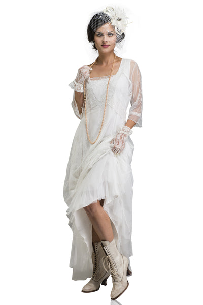 Victoria CL-201 Vintage Style Party Gown in Ivory by Nataya