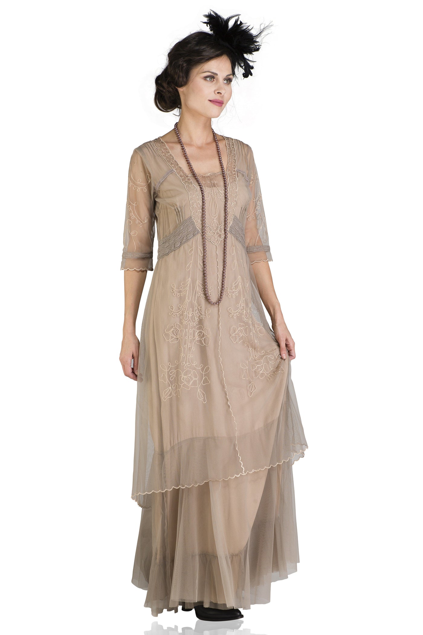 Victorian Dress in Sand