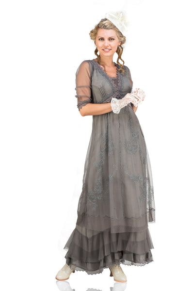 Audrey CL-407 Vintage Style Party Gown in Smoke by Nataya