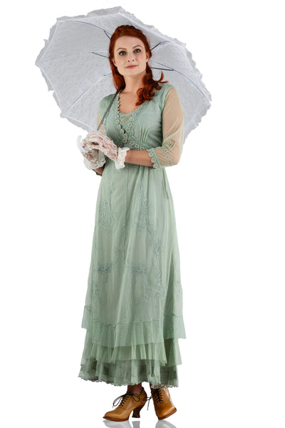 Victorian Dress in Moss