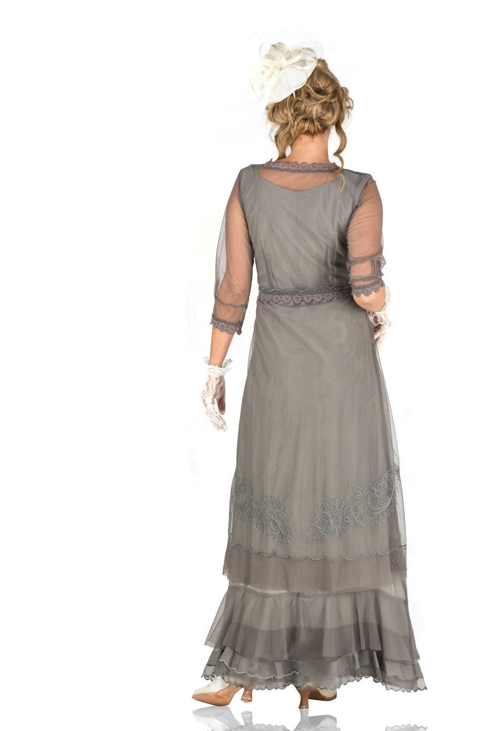 Audrey CL-407 Vintage Style Party Gown in Smoke by Nataya