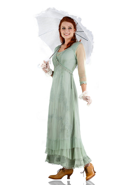 Victorian Dress in Moss