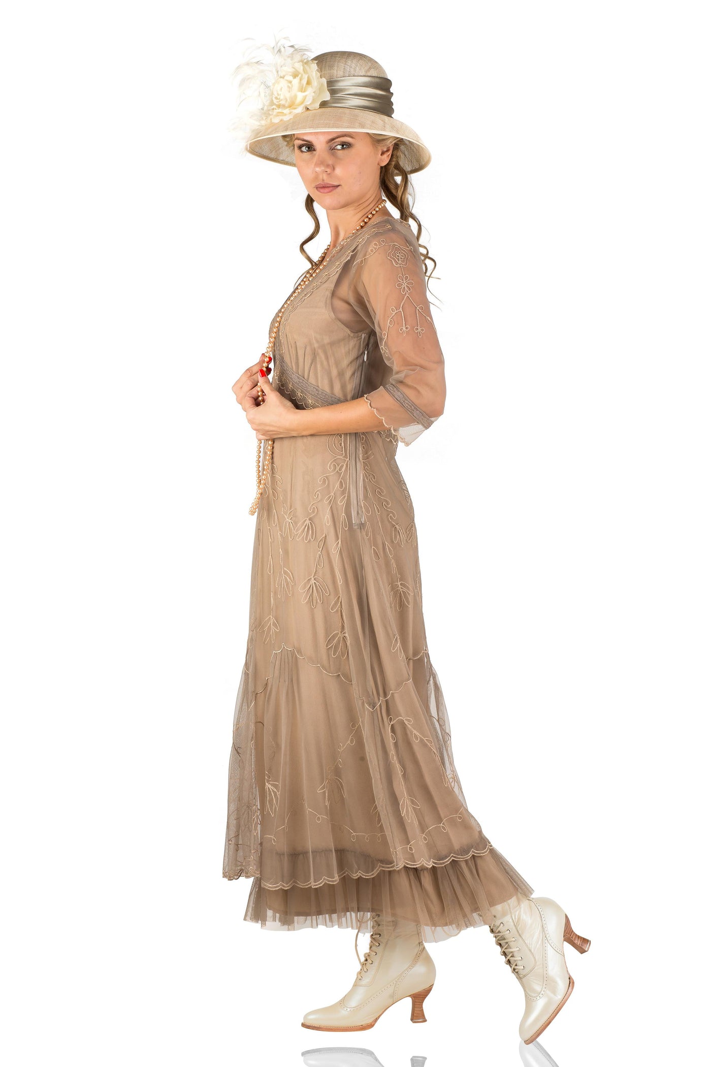 Somewhere in Time Dress in Sand by Nataya