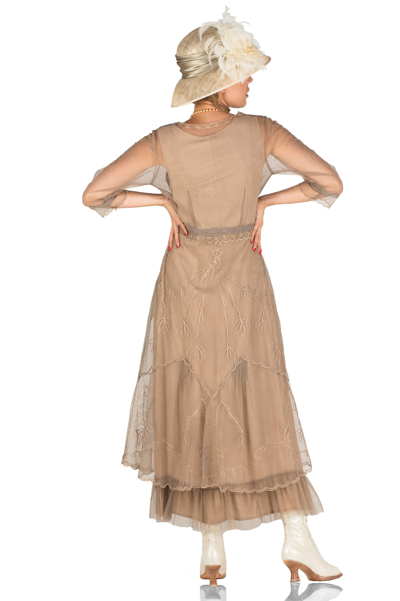 Somewhere in Time Dress CL-509 in Sand by Nataya