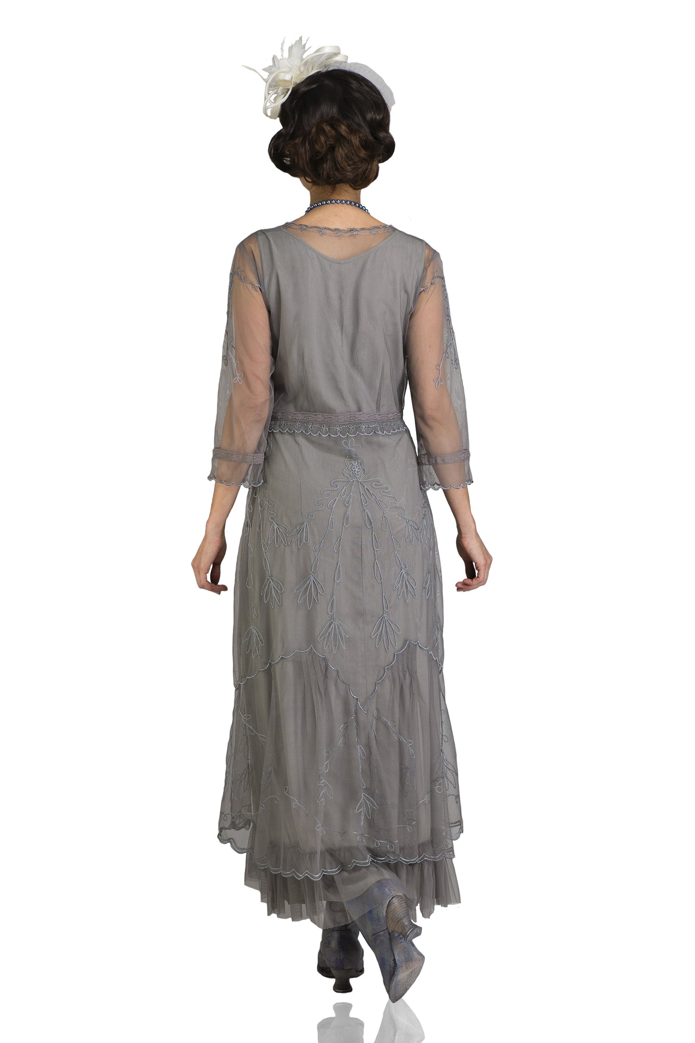 Somewhere in Time Dress CL-509 in Smoke by Nataya