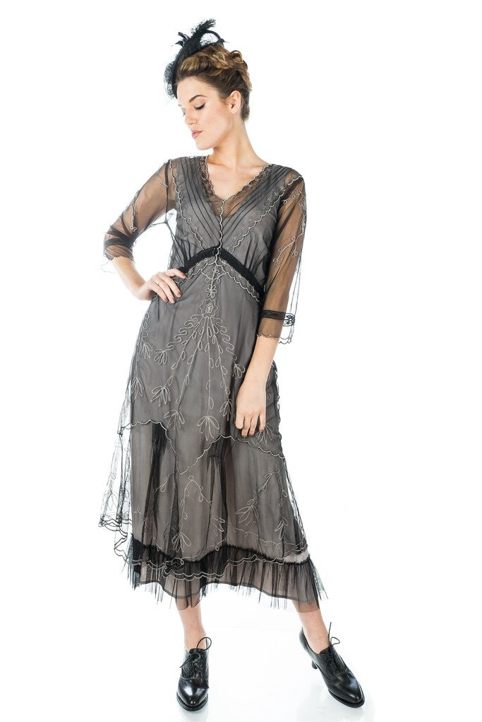 Somewhere in Time Dress CL-509 in Black by Nataya