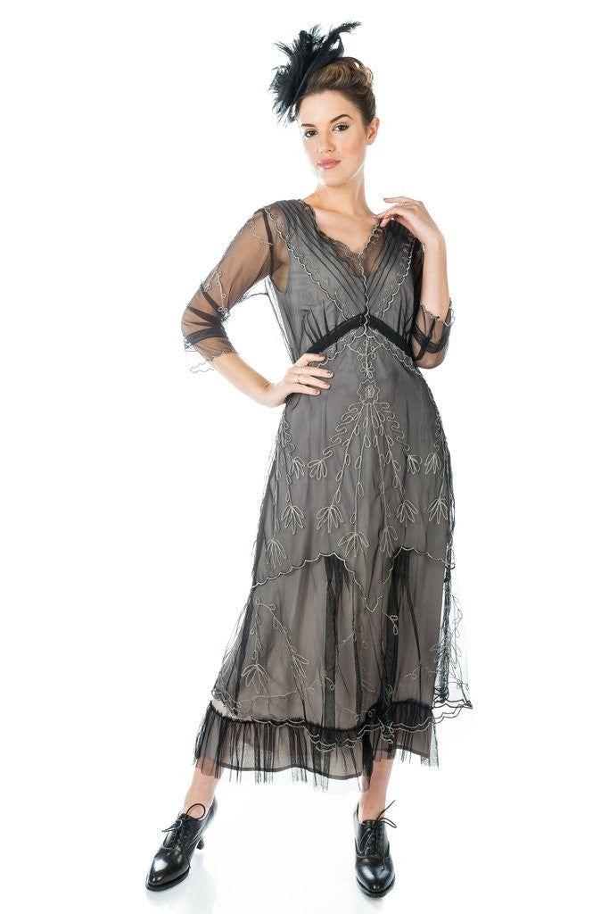 Somewhere in Time Dress CL-509 in Black by Nataya